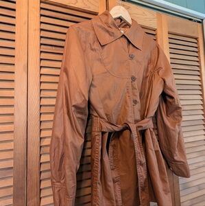 Women's Brown Trench Coat Bottom Line Vintage